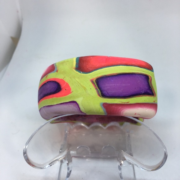 Handmade Polymer Clay Bracelet and Polymer Clay Earring set, Jewelry Set - Picture 3 of 8